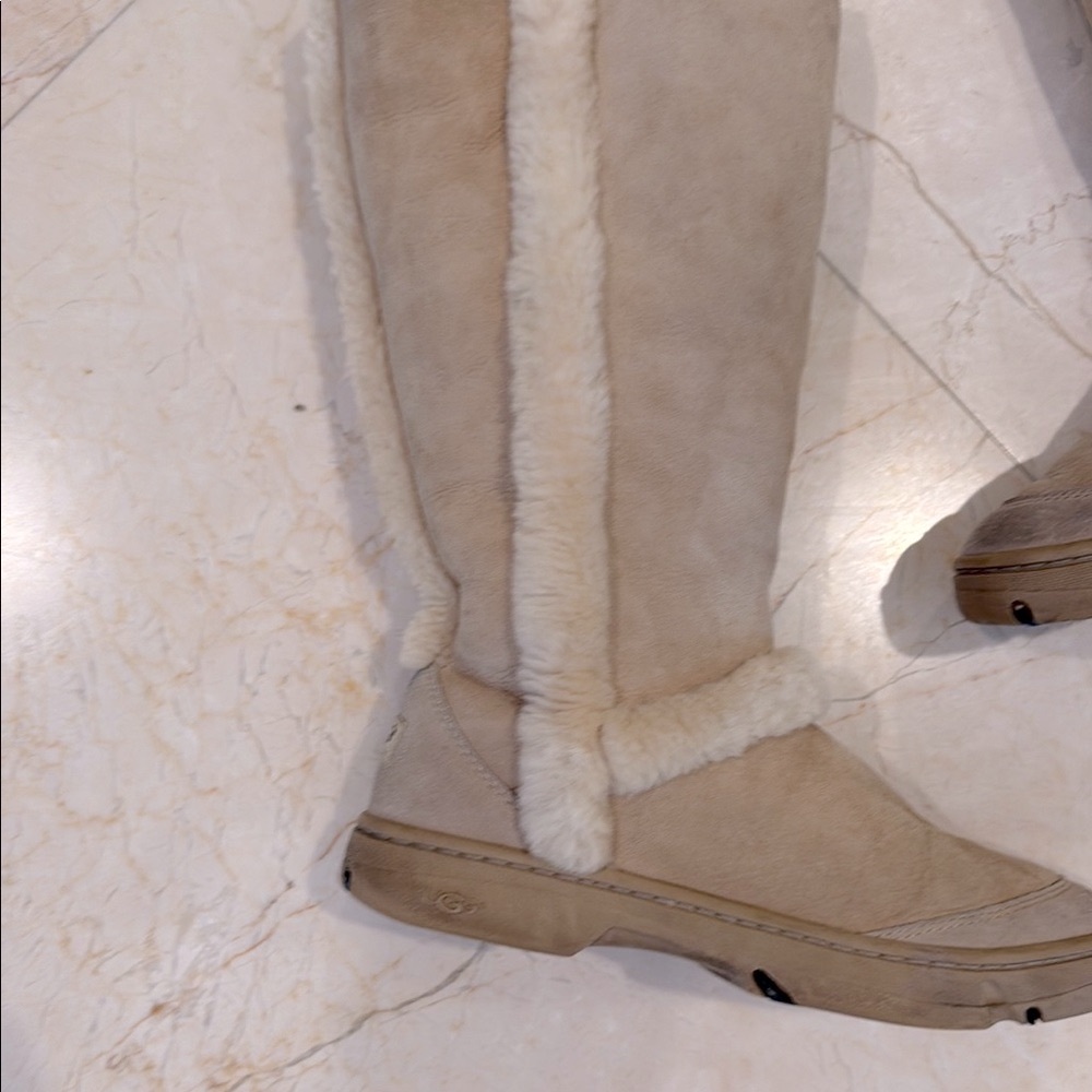 UGG Cozy Tan Shearling-Lined Women's Boots - Picture 2 of 13